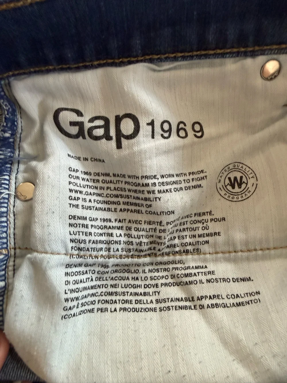 Gap 1969 Authentic Real Straight Jeans Women’s Size 34R Dark Indigo